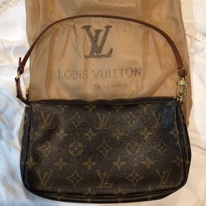 Louis Vuitton Brown Monogram Pochette Shoulder Bag